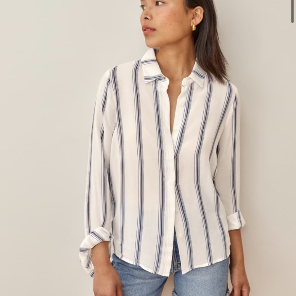 Reformation Sheer Button Down